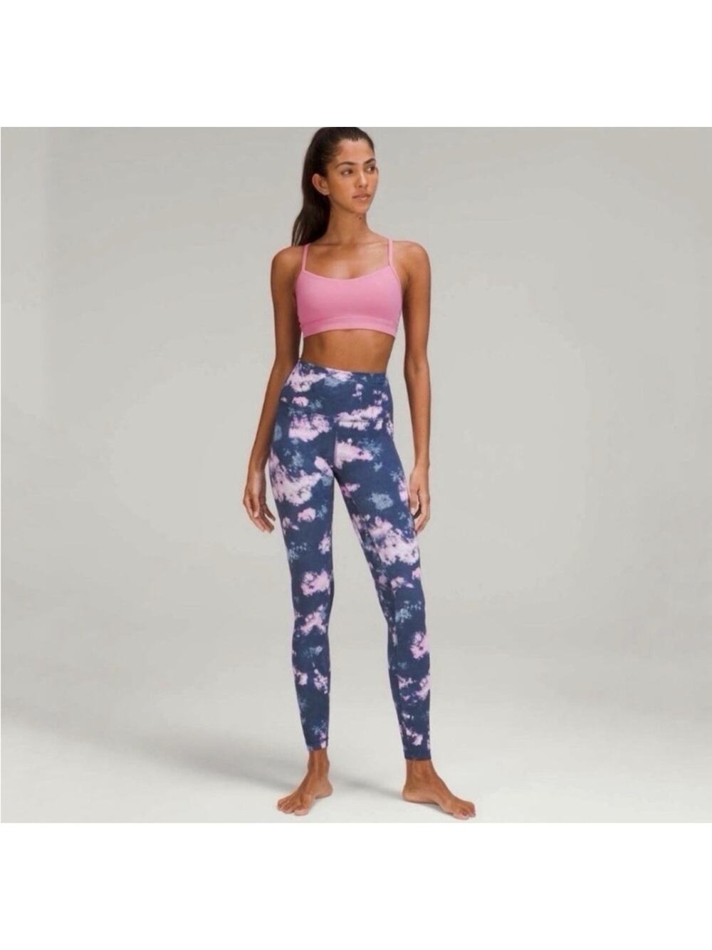 LULULEMON Align High Rise Circulate Tie Dye Mineral Blue Multi 28" Leggings Sz 8